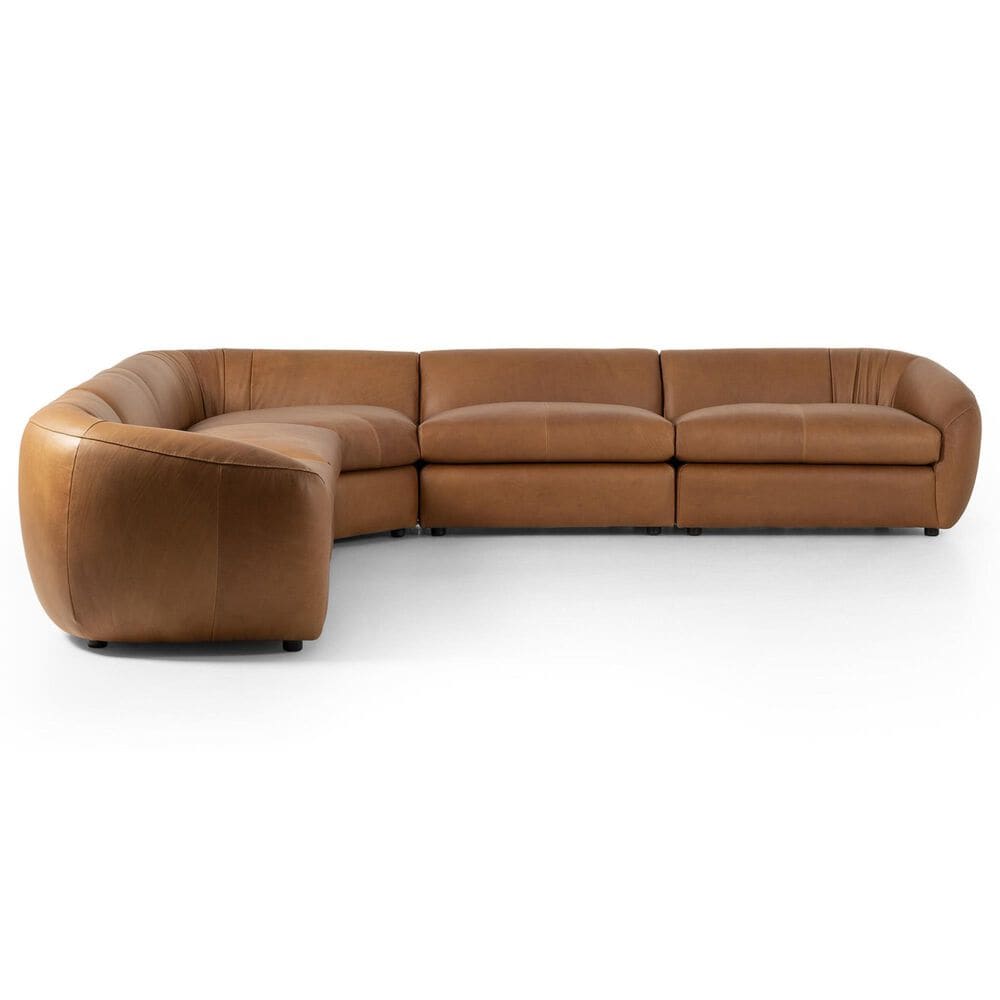 Four Hands Saldana 5PC Sectional-Lorento Cognac, , large