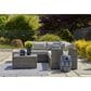Ashley Petal Road 4-Piece Patio Sectional Set in Gray, , large