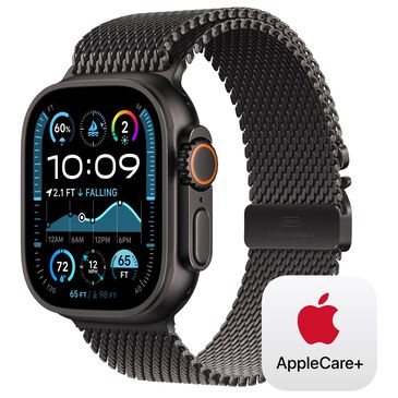 Apple Watch Ultra 2 GPS + Cellular 49mm Black Titanium Case with Black Titanium Milanese Loop - S, , large