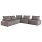 Ashley Bree Zee 5-Piece Outdoor Sectional in Brown, , large