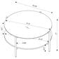 Coaster Jonelle Coffee Table in White, Gold and Smoke Gray, , large