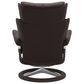 Stressless Admiral Medium Leather Chair and Ottoman Set in Paloma Chocolate, , large