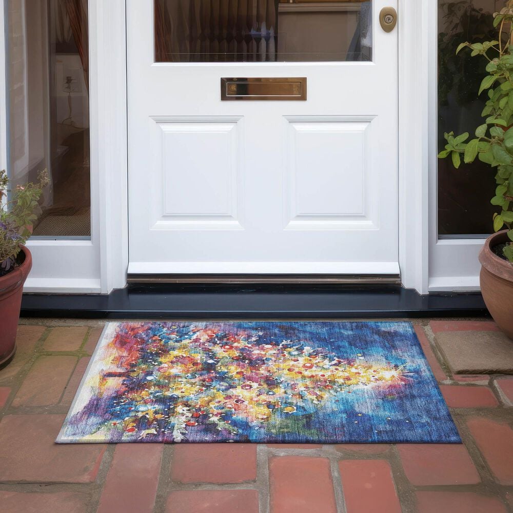 Dalyn Rug Company Wonderland WN14 1&#39;8&quot; x 2&#39;6&quot; Navy Indoor/Outdoor Area Rug, , large