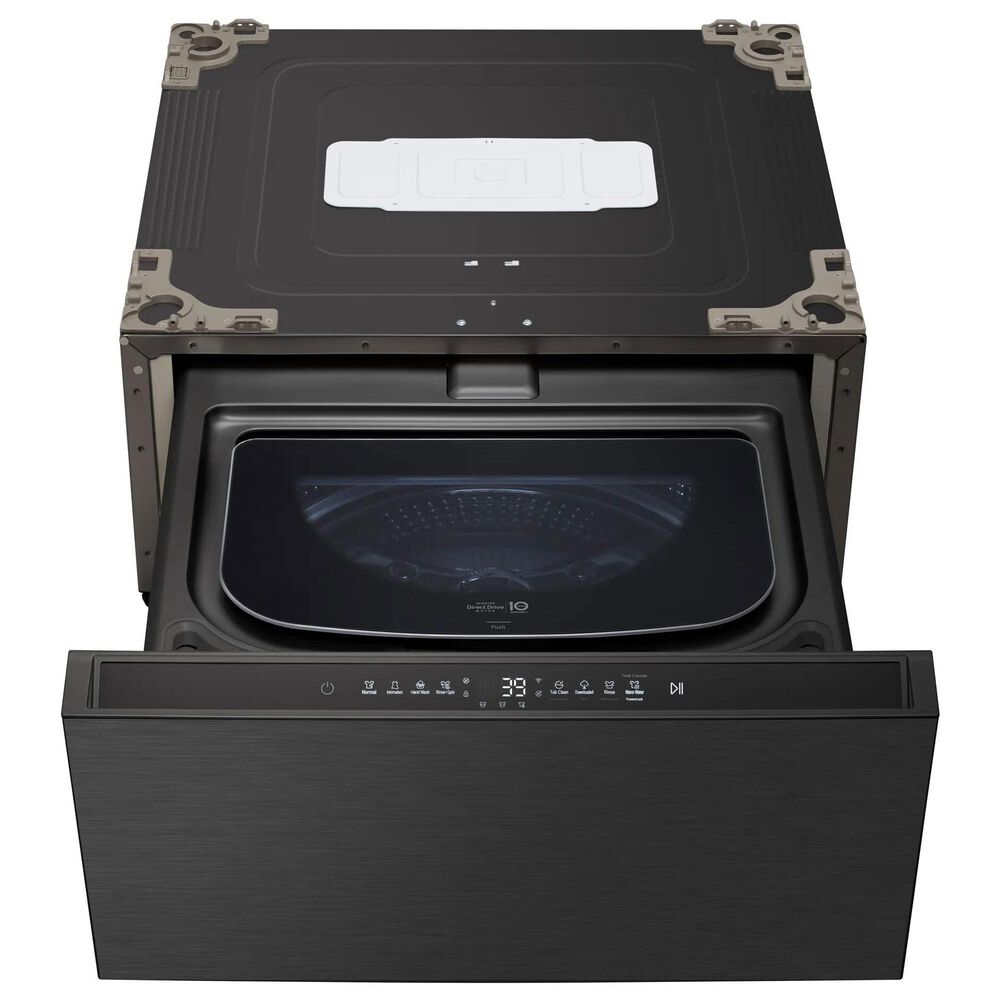 LG Signature 1 Cu. Ft. SideKick Pedestal Washer in Brushed Black Steel, , large