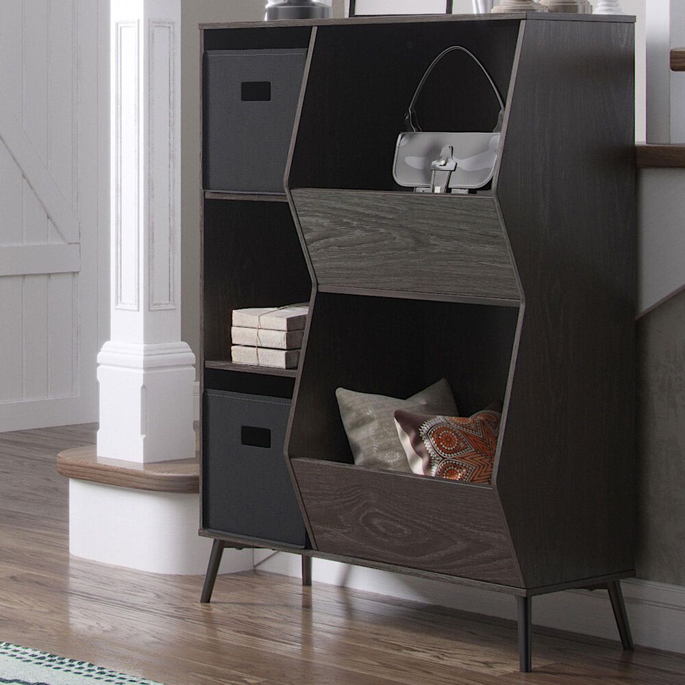 RiverRidge Home Woodbury Storage Cabinet in Dark Weathered Woodgrain, , large