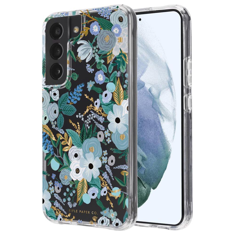 Rifle Paper Co. Ultra Slim Antimicrobial Case for Samsung Galaxy S22 in Garden Party Blue, , large