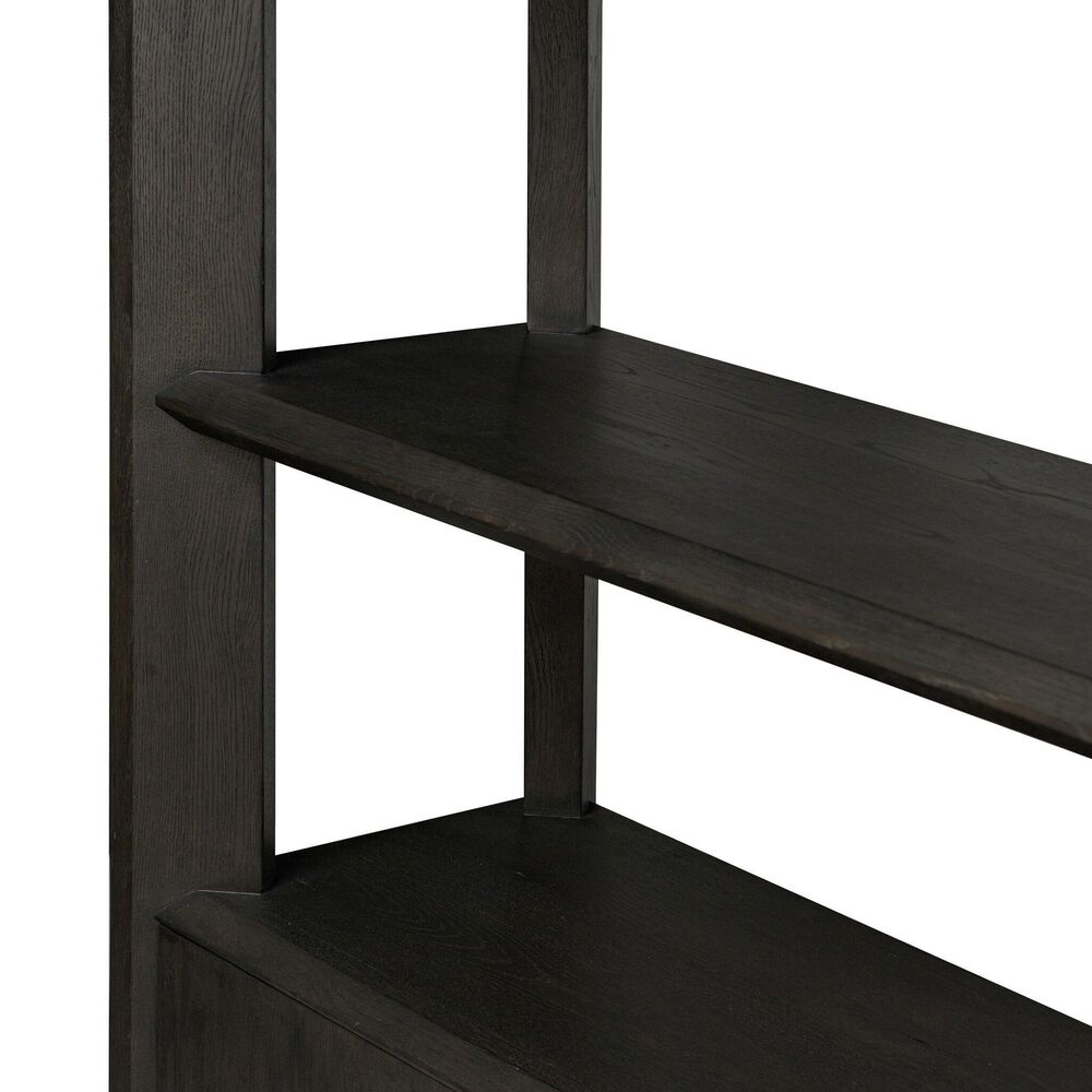 Four Hands Bolton Orwin Wide Bookcase in Smoked Black Oak, , large