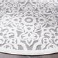 Safavieh Cabana CBN662A 6"7" Round Ivory and Grey Indoor/Outdoor Area Performance Rug, , large