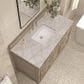 James Martin Vanities Lorelai 48" Single Vanity in Whitewashed Oak with 3 cm Victorian Silver Quartz Top, , large