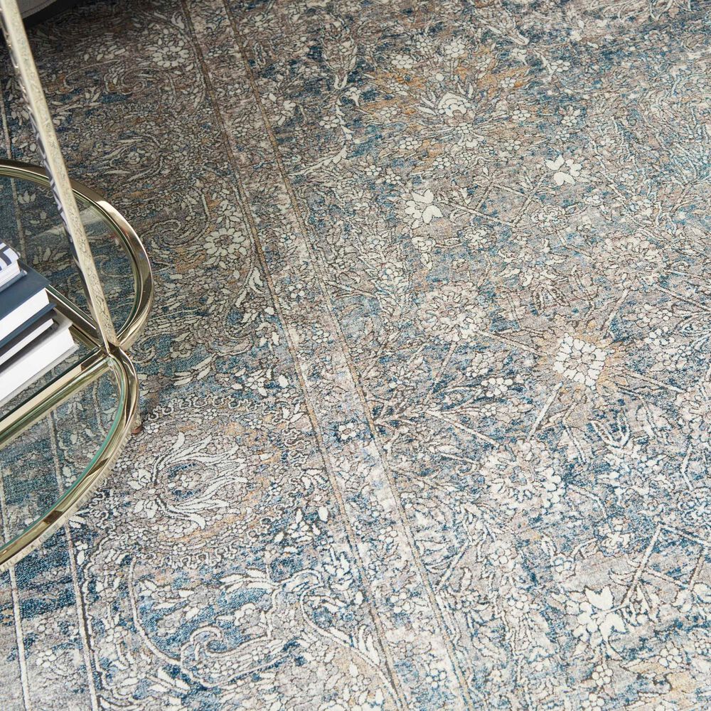 Nourison Starry Nights STN01 5&#39; x 7&#39; Cream and Blue Area Rug, , large