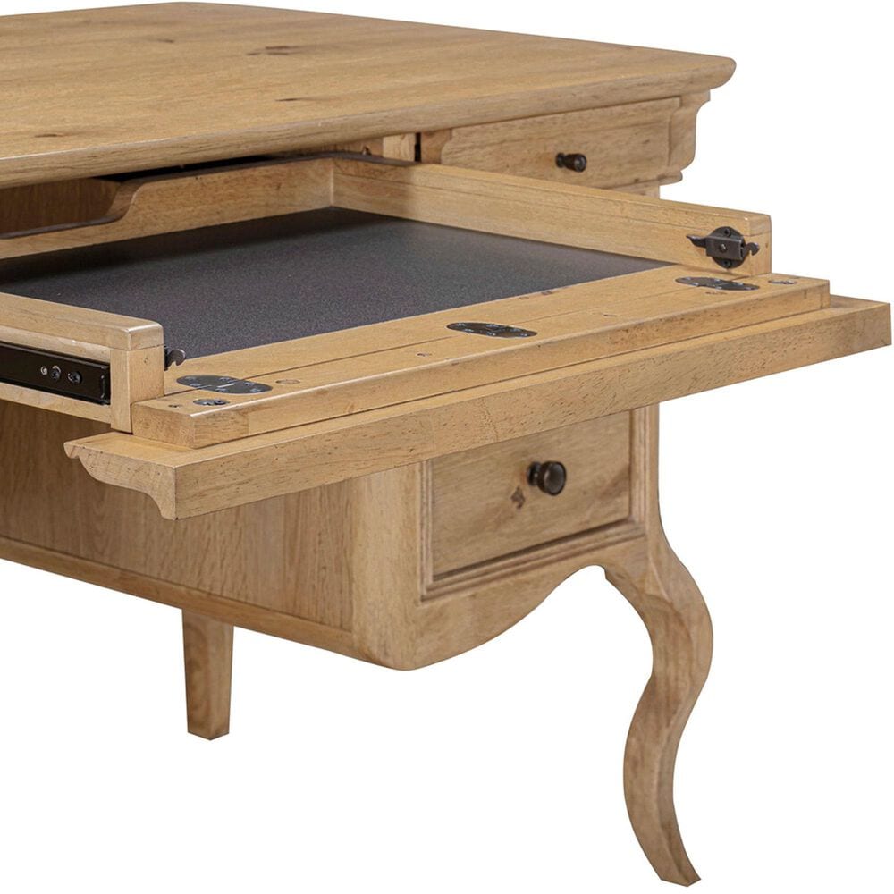Riva Ridge Chateau Philippe Half Pedestal Desk in Cognac, , large