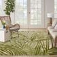 Nourison Aloha ALH41 12" x 15" Ivory and Green Indoor/Outdoor Area Rug, , large