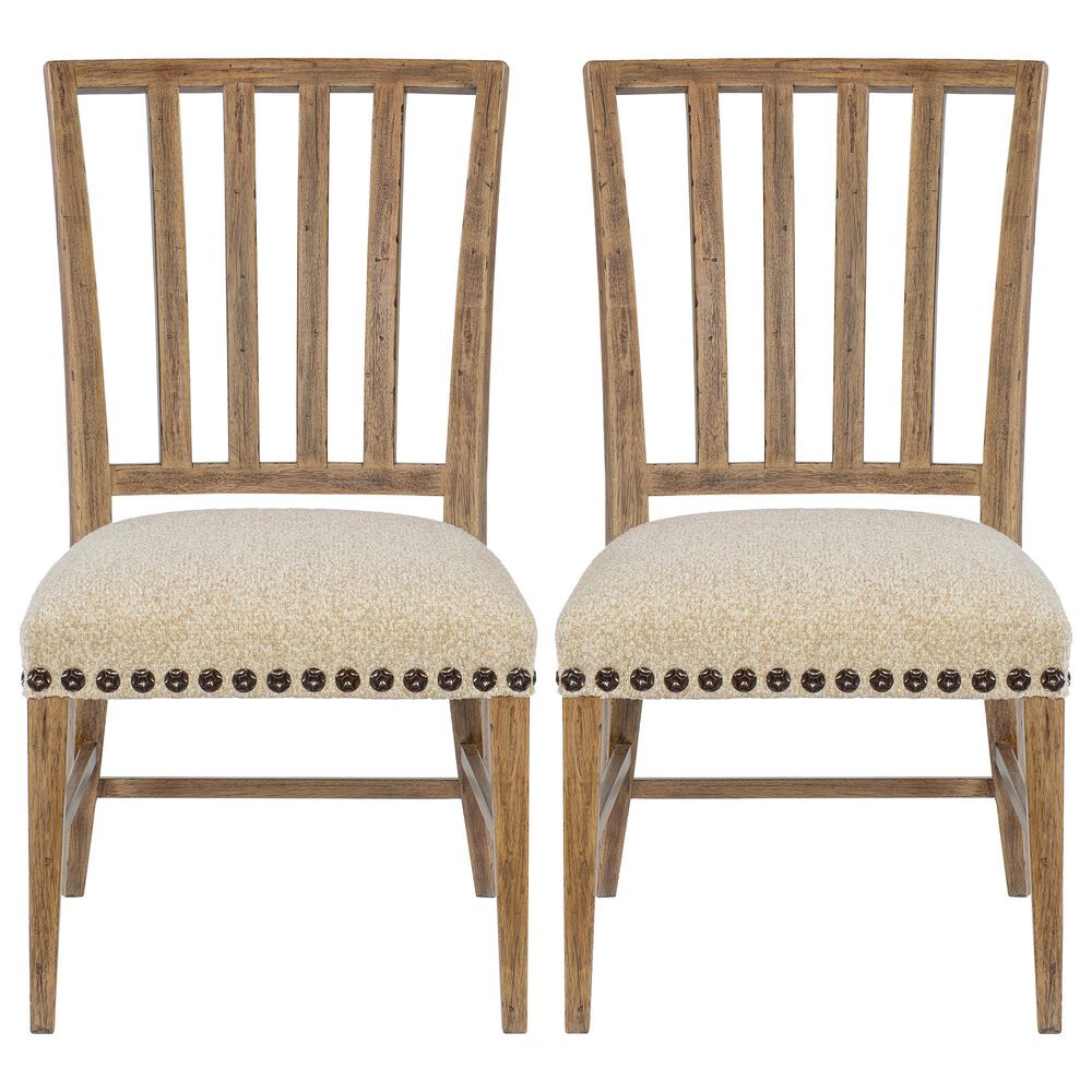Hooker Furniture Big Sky Side Chair with Beige Cushion in Vintage Natural &#40;Set of 2&#41;, , large
