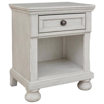 Ashley Robbinsdale 1 Drawer Nightstand in Antique White, , large