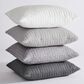 Levtex Cross Stitch 18" x 18" Throw Pillow in Charcoal, , large