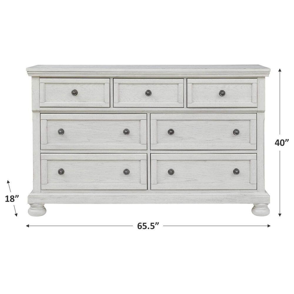 Ashley Robbinsdale 7 Drawer Dresser in Antique White, , large
