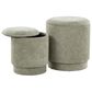 Lumisource Marla 2-Piece Upholstered Ottoman Set in Green, , large