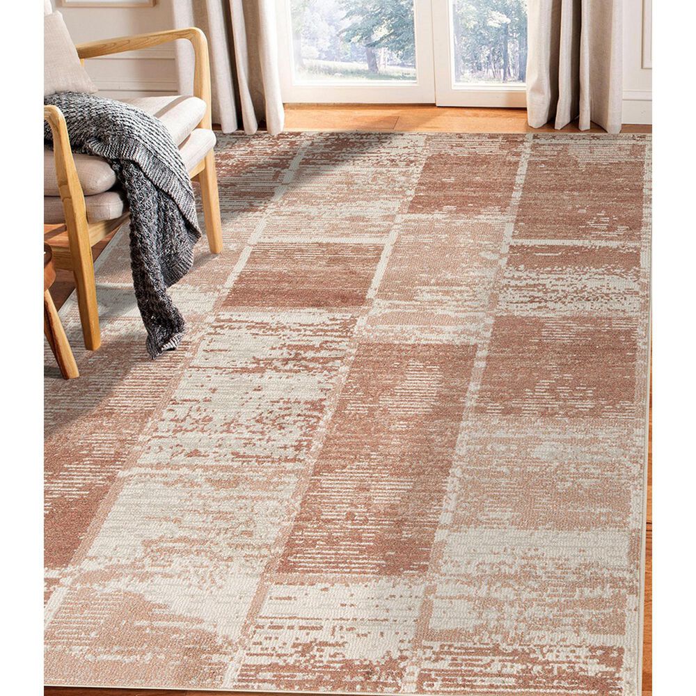 Amer Rugs Jordan 6&#39;7&quot; x 9&#39; Orange Area Rug, , large