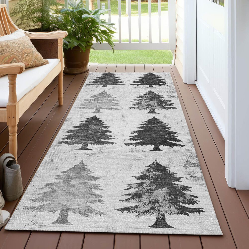 Dalyn Rug Company Wonderland WN19 2&#39;3&quot; x 7&#39;6&quot; Gray Indoor/Outdoor Runner, , large