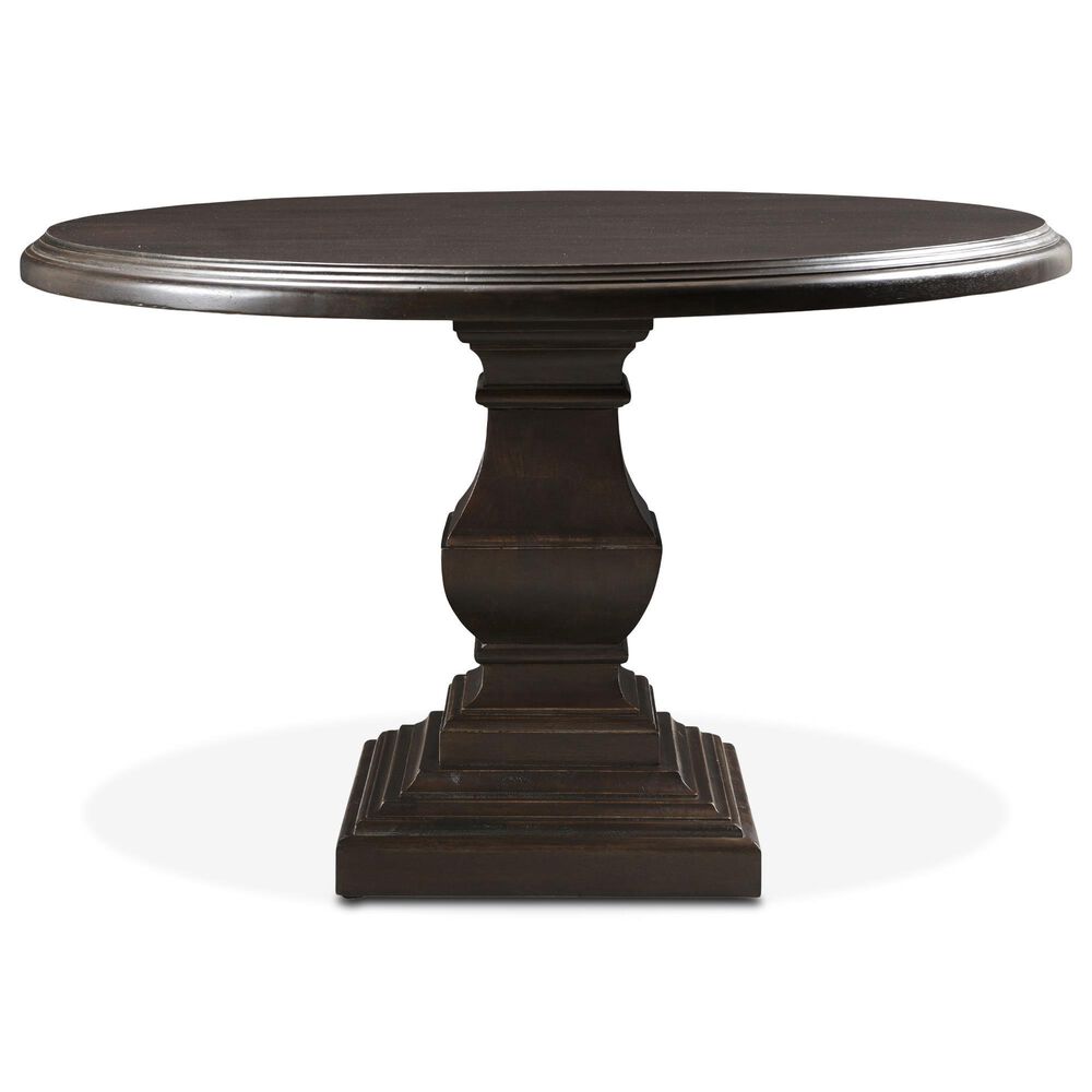 Home Trends &amp; Design Nimes 48&quot; Round Dining Table in Vintage Brown - Table Only, , large