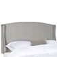 Safavieh Austin Queen Nailhead Winged Headboard in Pewter, , large