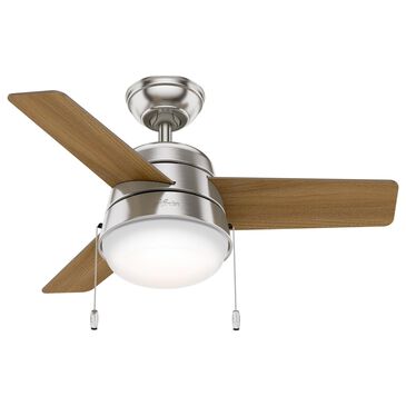 Hunter Aker 36" LED Ceiling Fan in Brushed Nickel, , large