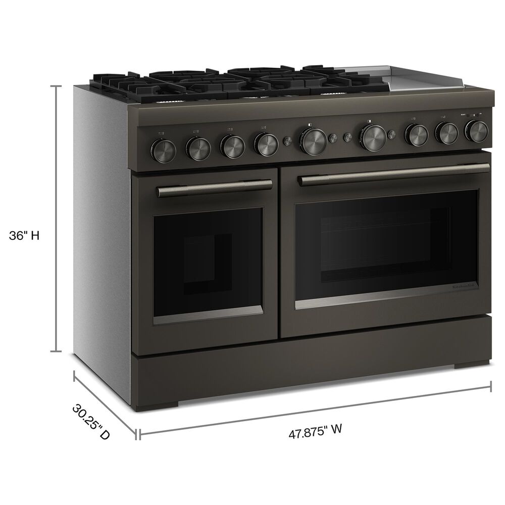 KitchenAid 6.3 Cu. Ft. Commercial-Style Dual Fuel Range in Black Ore, , large