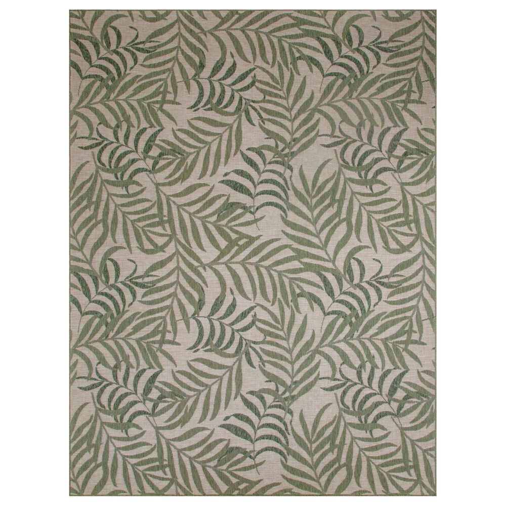 Nourison Garden Oasis GOA01 Ivory and Green 8&#39; x 10&#39; Indoor/Outdoor Area Rug, , large