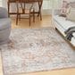 Nourison Astra Machine Washable 5"3" x 7" Gold and Multicolor Area Rug, , large