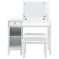 Linon Home Decor Eva Vanity with Stool in White, , large