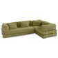 Jaxx Unsofa 2-Piece Modular Right Facing L-Shaped Sectional in Moss Green, , large