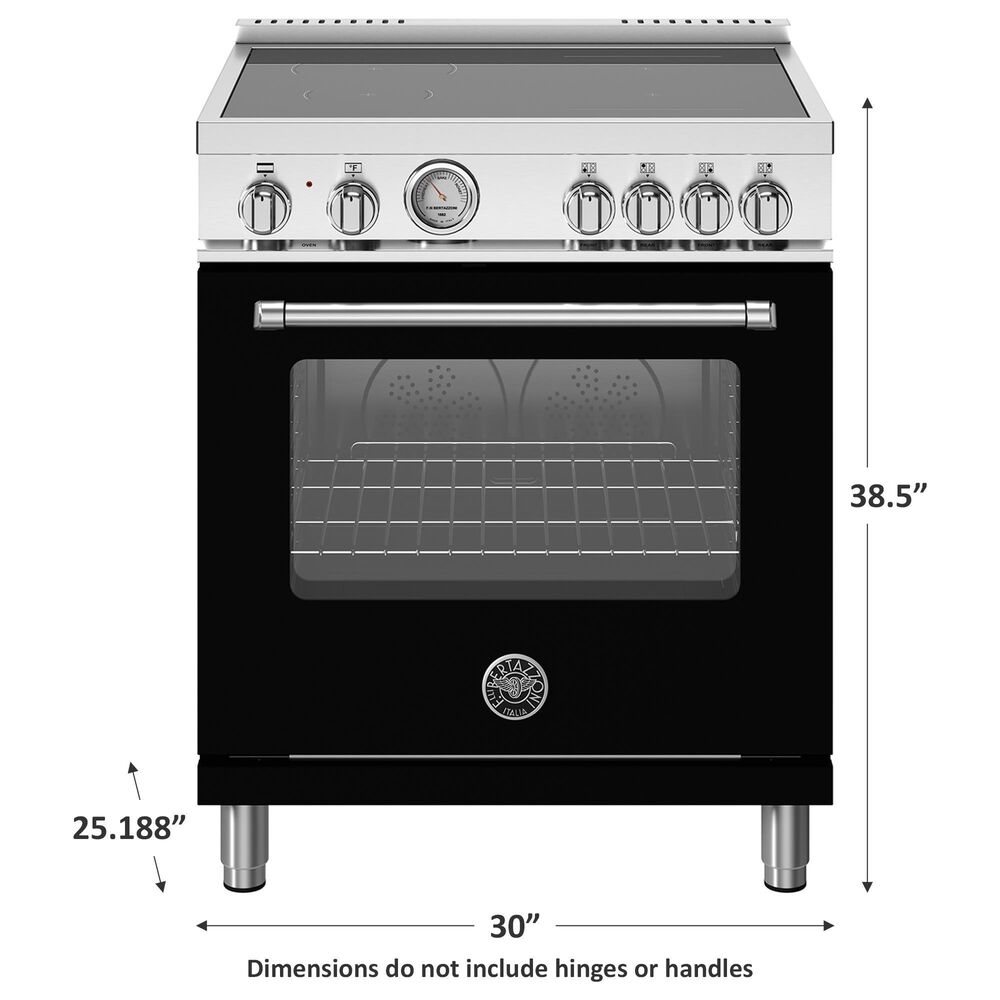 Bertazzoni Master 4.7 Cu. Ft. Freestanding Electric Induction Range in Nero Matt, , large