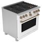 Cafe 5.75 Cu. Ft. Freestanding Dual Fuel Range in Matte White and Brushed Bronze, , large