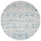 Safavieh Marbella 6" Round Dark Blue and Ivory Area Rug, , large