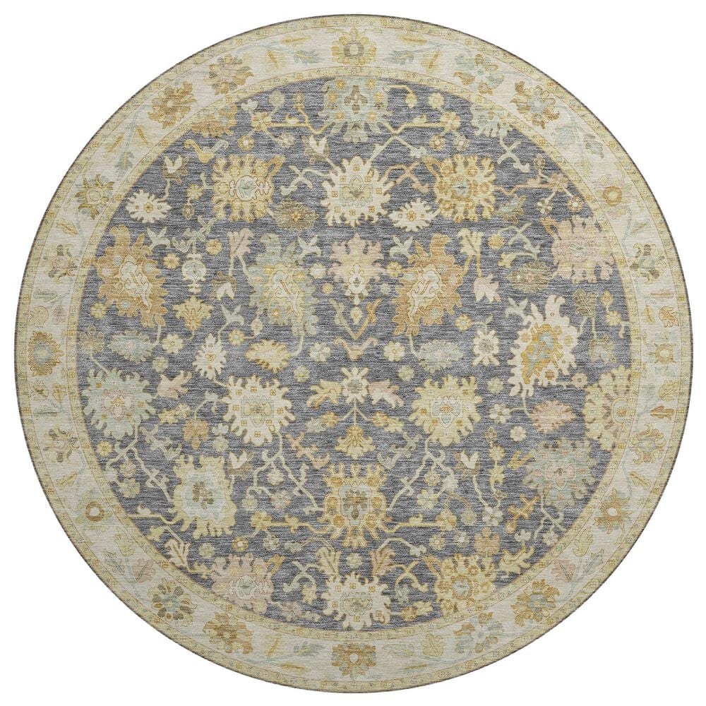 Dalyn Rug Company Hatay HY2 8" Round Gray Area Rug, , large