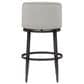 Armen Living Eunice Swivel Bar Height Stool with Ivory Upholstery in Antique Pewter, , large