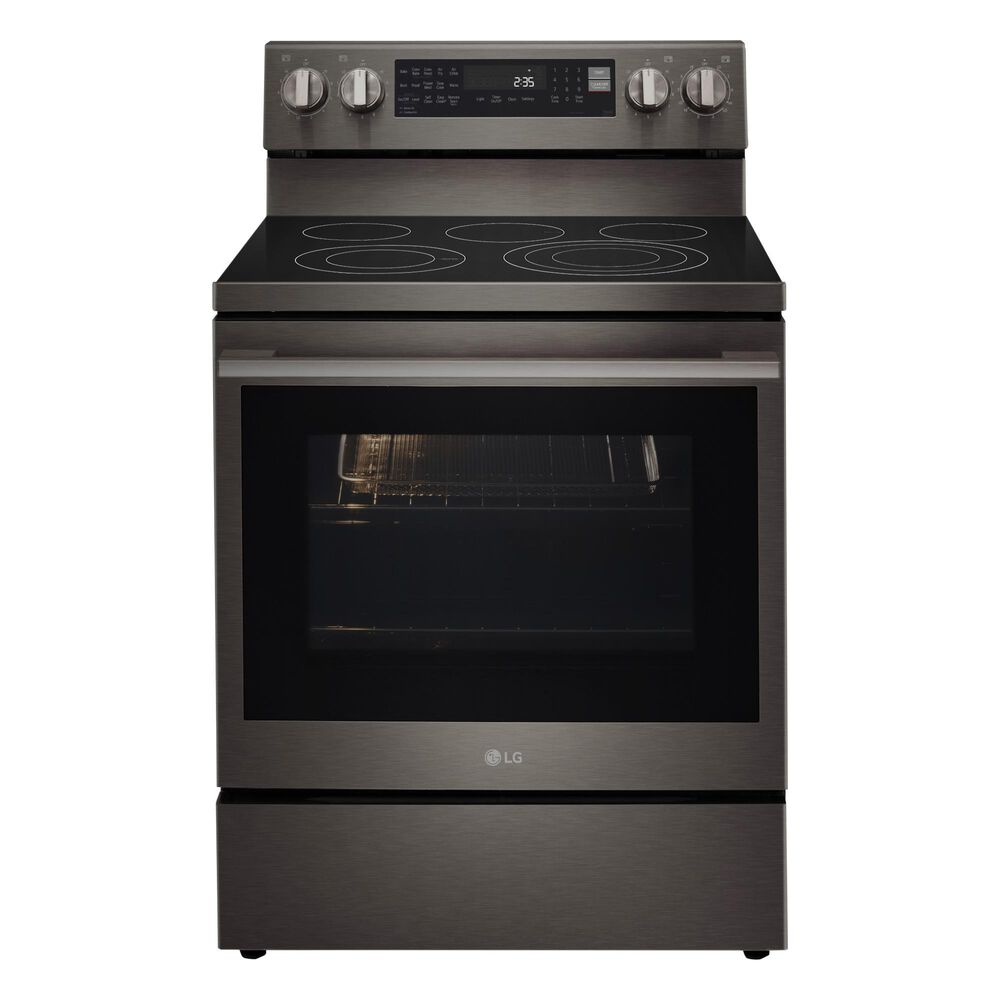 LG 6.3 Cu. Ft. Freestanding Electric Range in PrintProof Black Stainless Steel, , large