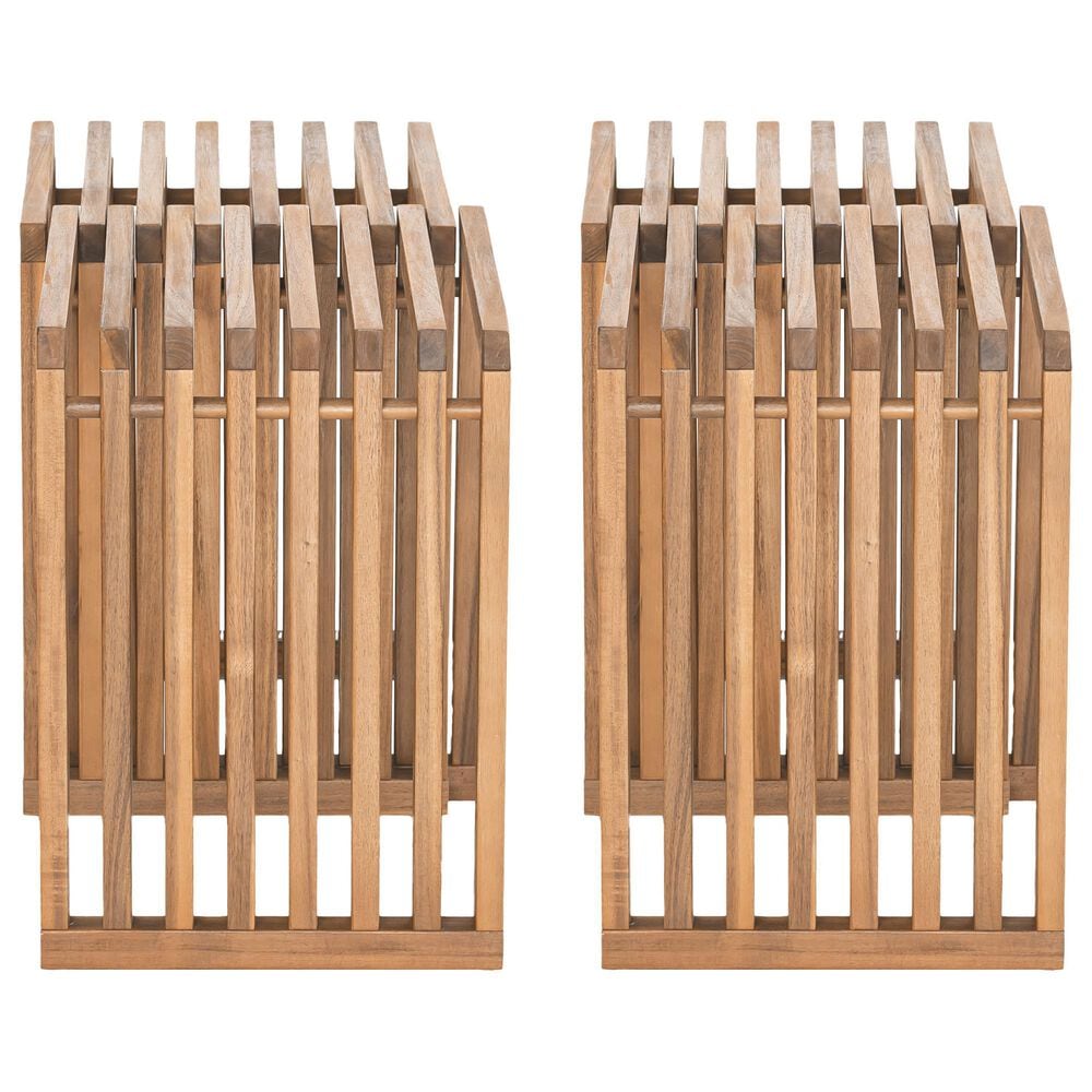 Zuo Modern Riviera Patio Extendable Stool in Natural &#40;Set of 2&#41;, , large