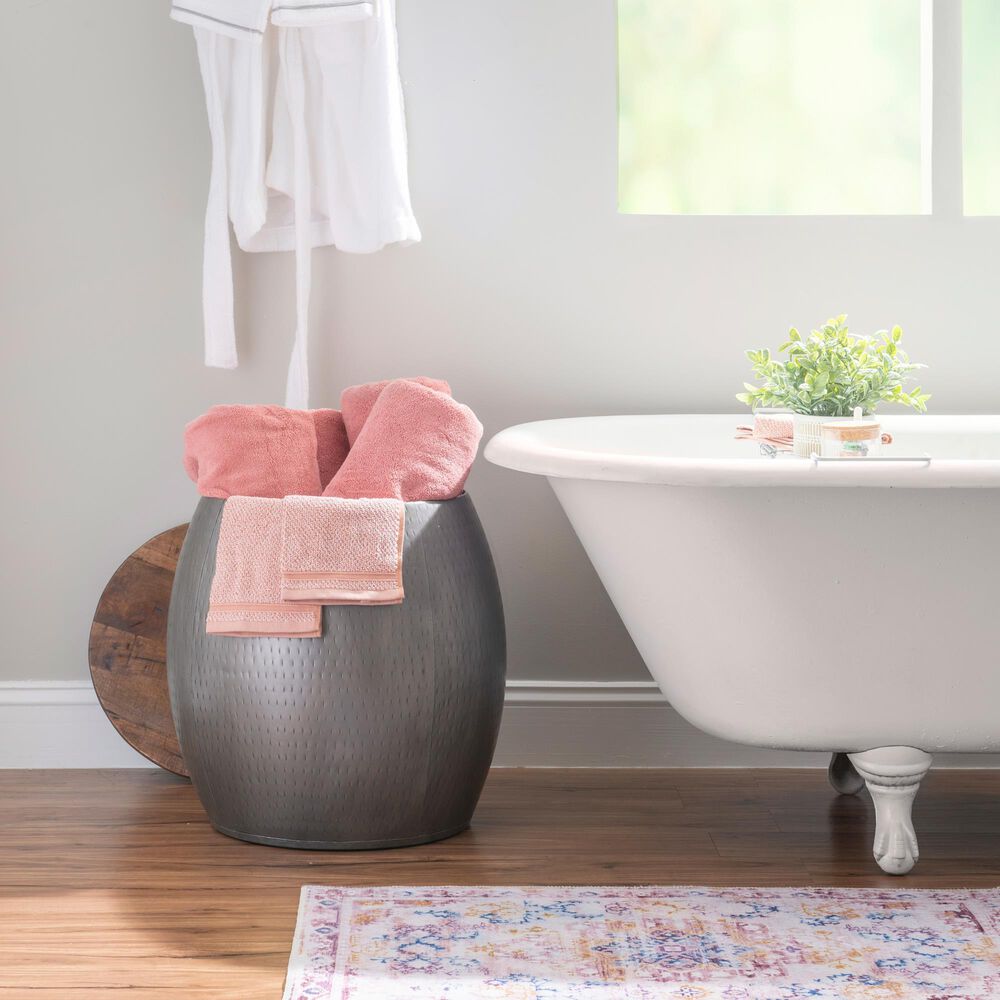 Linon Home Decor Royce 19" Drum Side Table with Storage in Brass, , large