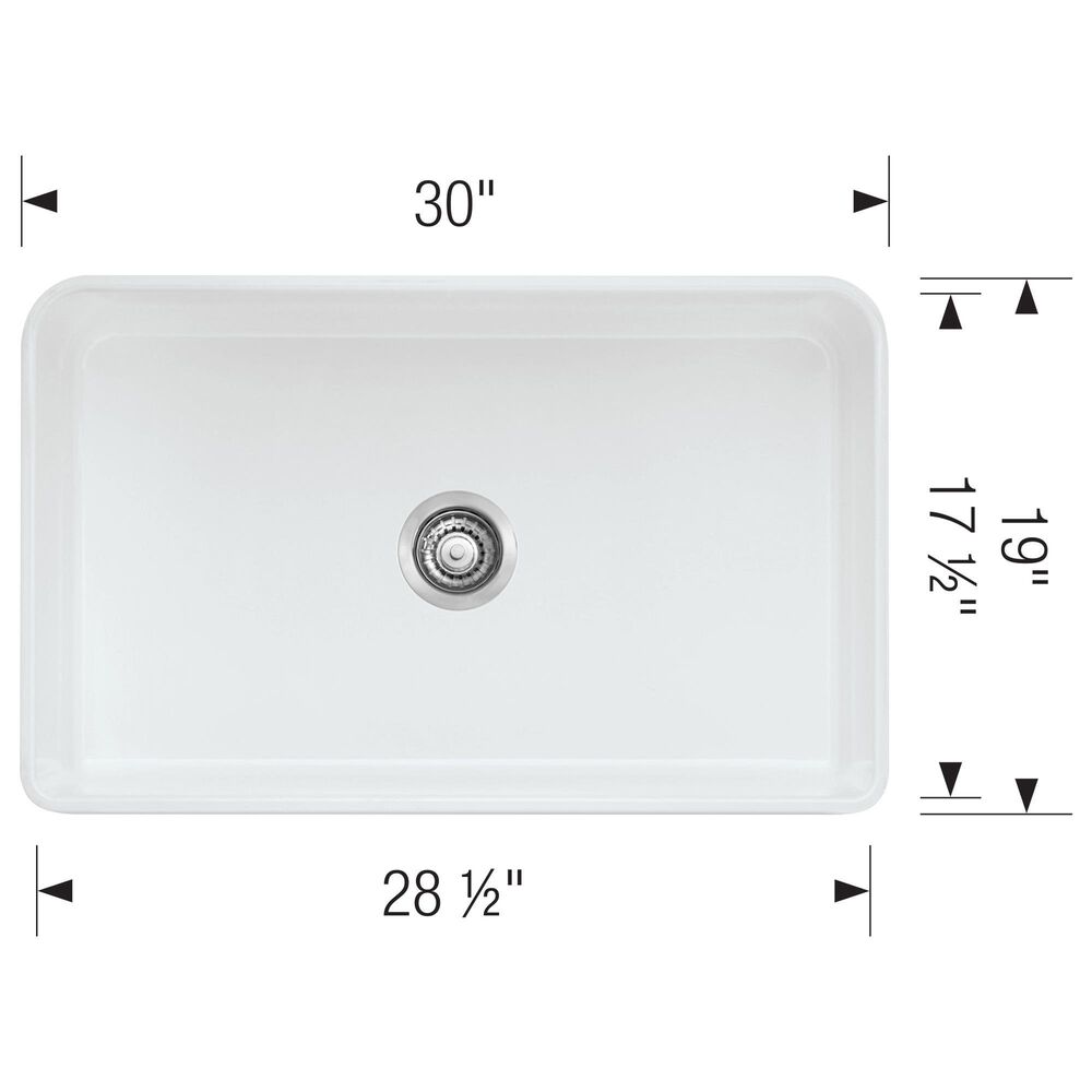 Blanco Cerana 30&quot; Apron Single Bowl Farmhouse Sink in White, , large