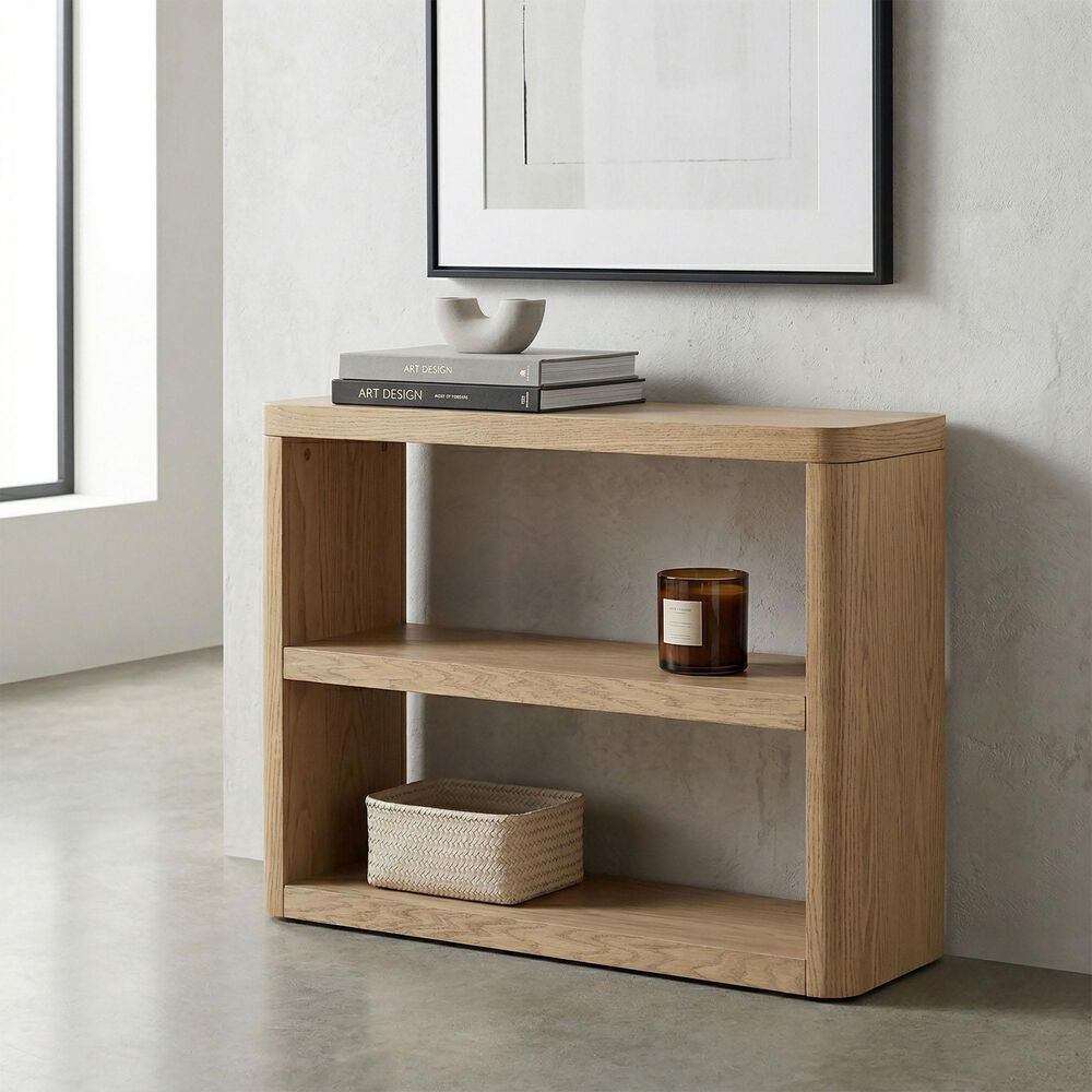 Linon Home Decor Noah Console Table in Natural, , large