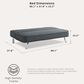 Lifestyle Solutions Toni Convertible Sofa in Charcoal, , large