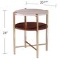 Southern Enterprises Ardmillan End Table in Brass/Tobacco/White, , large