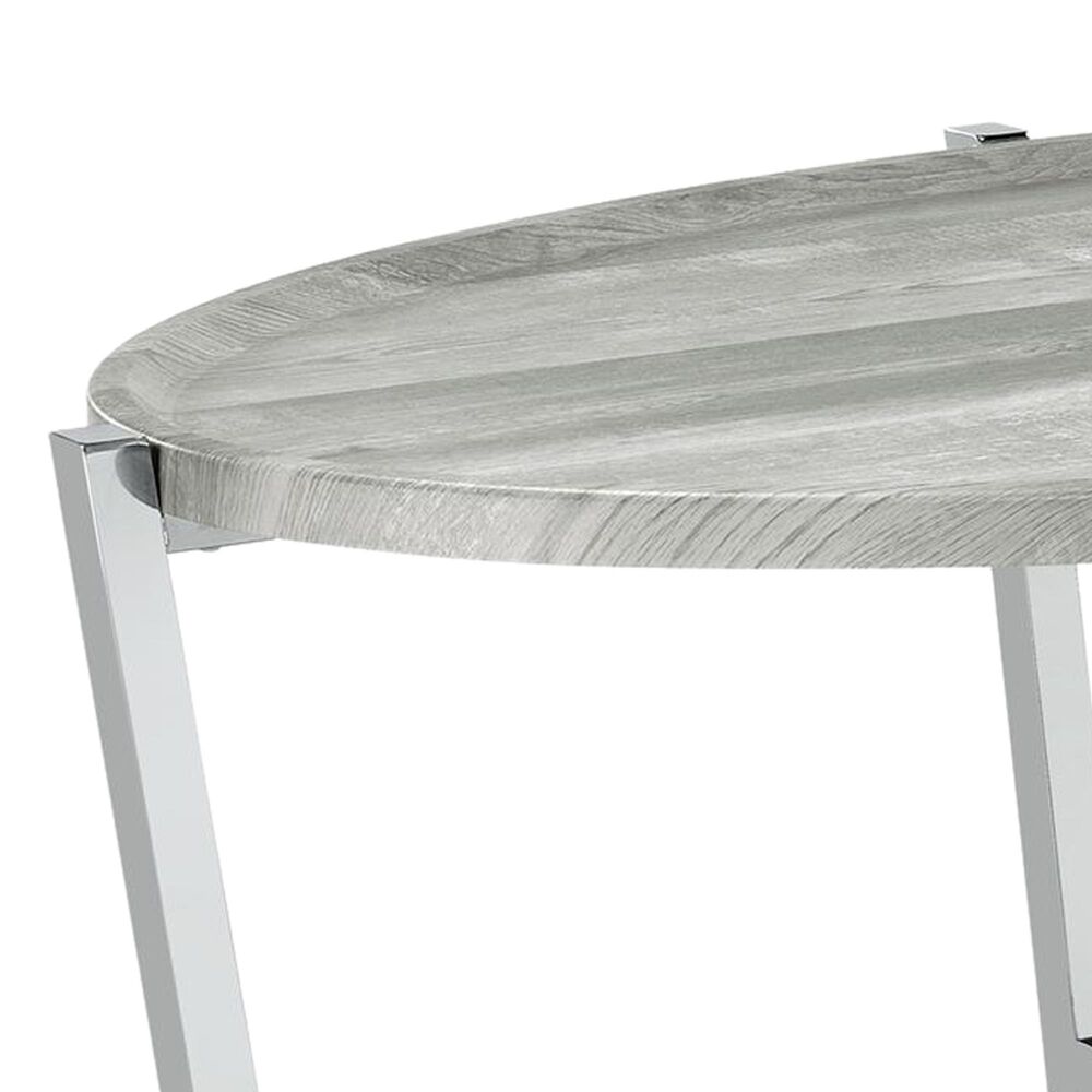 Mayberry Hill Landry Table Set in Grey and Chrome &#40;Set of 3&#41;, , large