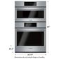 Bosch 30" Single Electric Convection Wall Oven with Built-In Microwave in Stainless Steel, , large