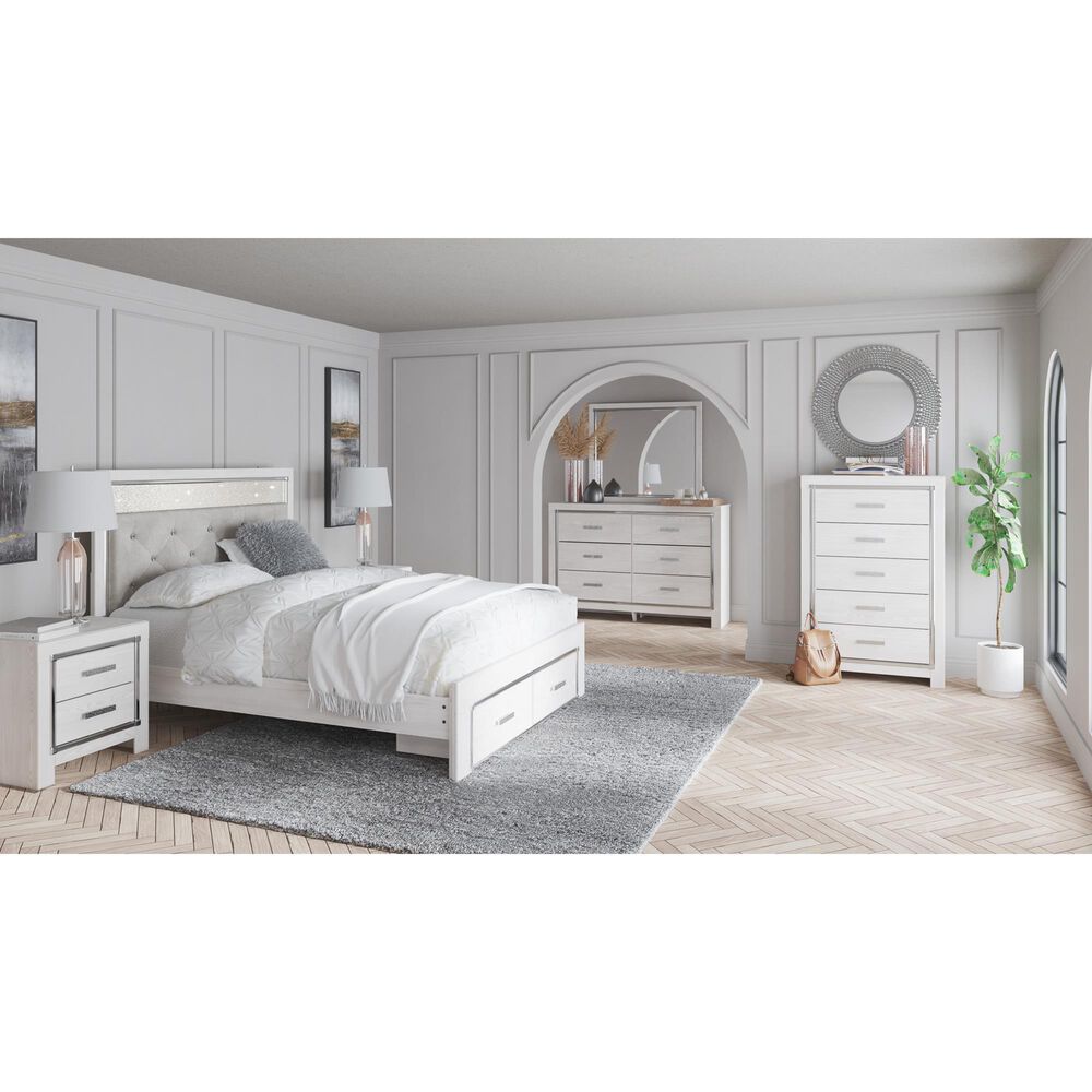 Ashley Altyra Queen Upholstered Storage Bed  in White, , large