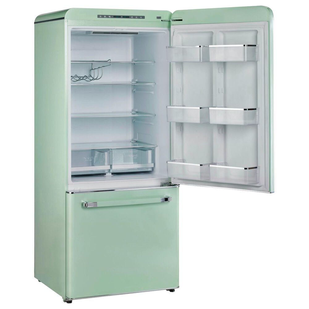Unique Appliances Classic Retro 18 Cu. Ft Bottom Freezer Refrigerator in Summer Mint Green, , large