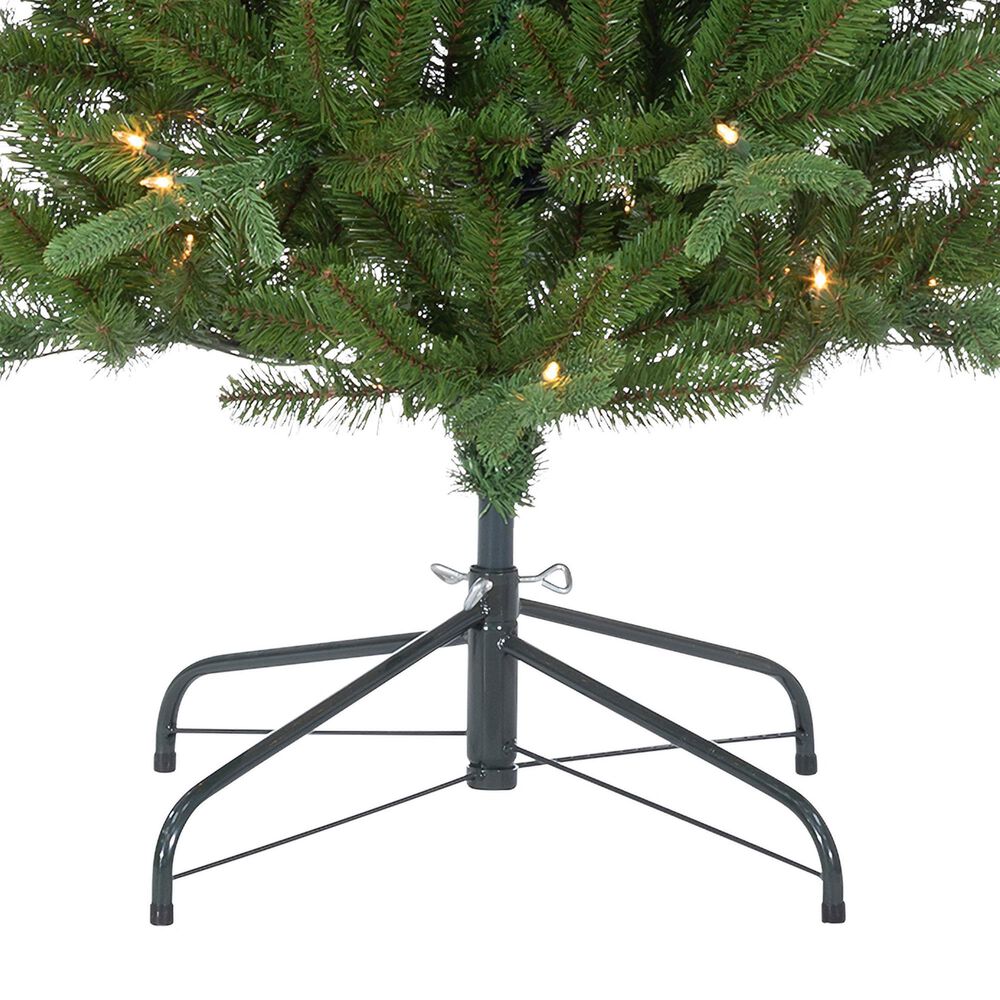The Gerson Company 7.5&#39; Pre-Lit Artificial Natural Cut Narrow Dover Pine with White Lights in Green, , large