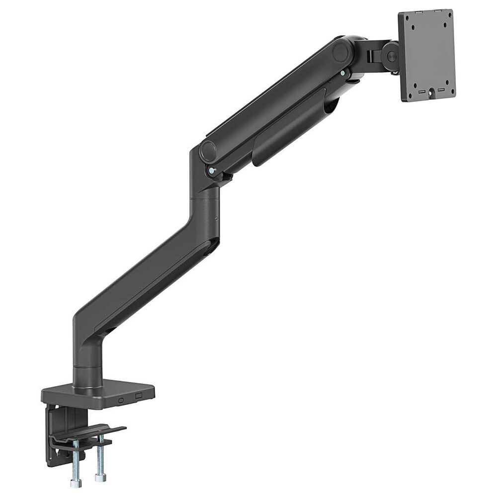 Manhattan Mechanical Spring Single Monitor Desk Mount in Black, , large