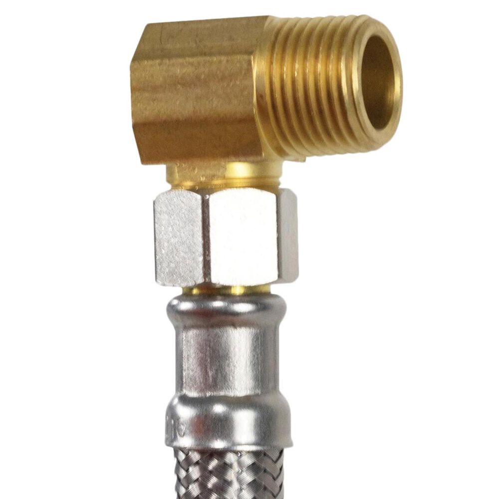 Petra Industries Inc Braided Dishwasher Connectors with Elbow in Stainless Steel, , large